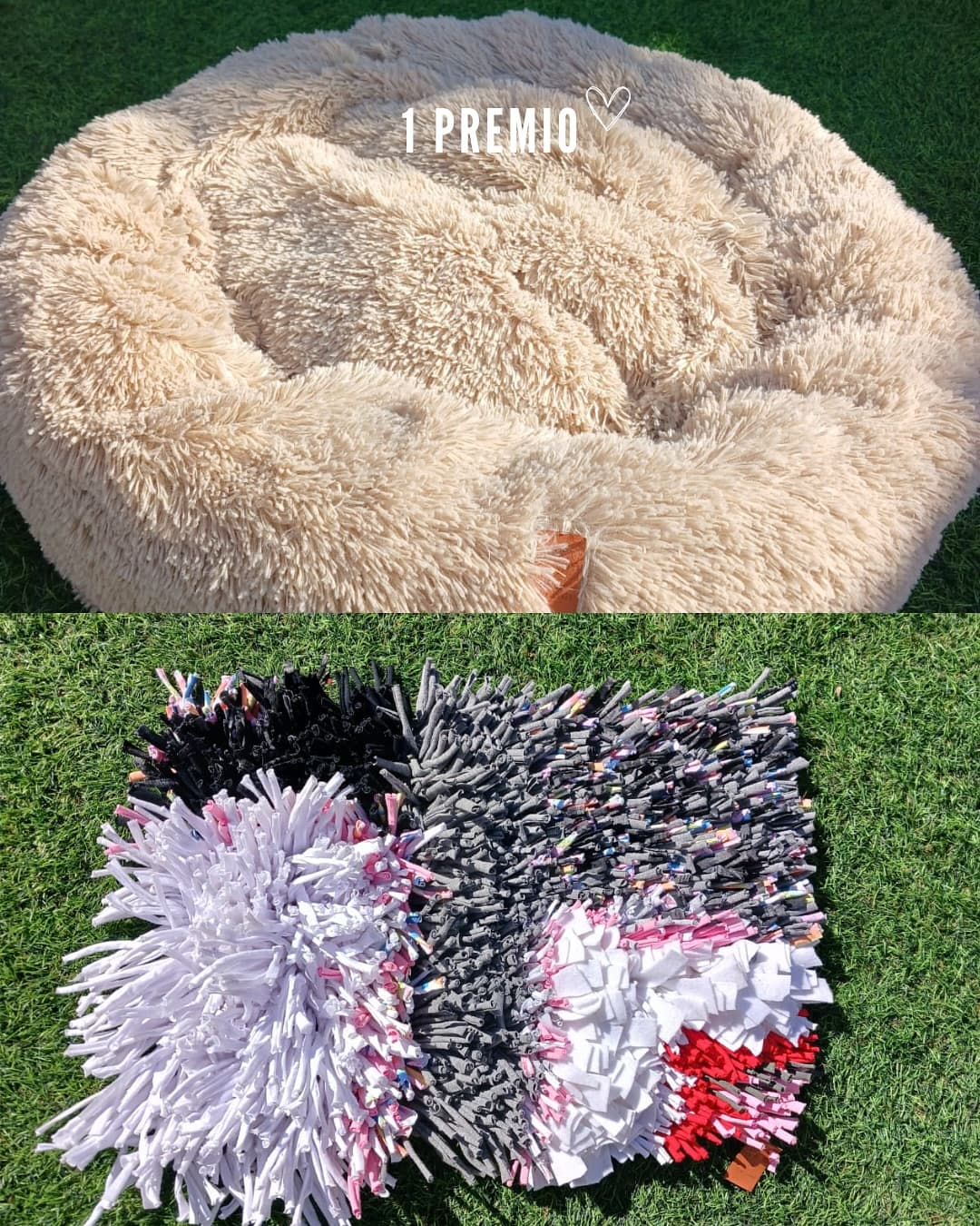 1 camita nórdica de peluche rellena de vellon siliconado y lavables + 1 alfombra de olfato de 40x50 cm