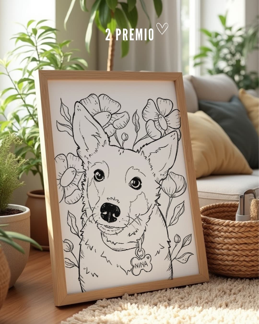 Ilustración digital personalizada de tu mascota lista para imprimir
