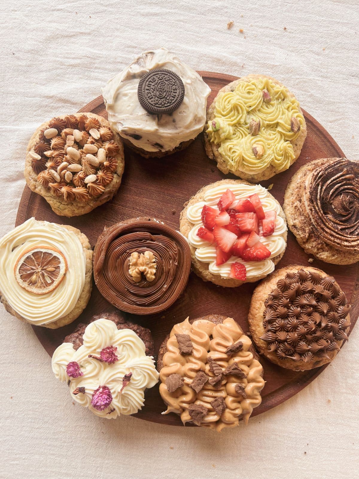 Box de 6 cookies (apto celíacos) 2 Pistacho, 2 oreo y 2 tiramisú